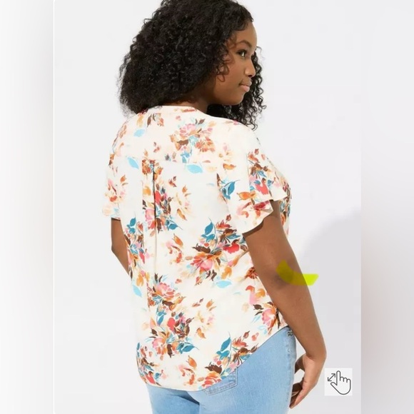 Harper Georgette Pullover Flutter Blouse size Size XXL - Picture 3 of 11